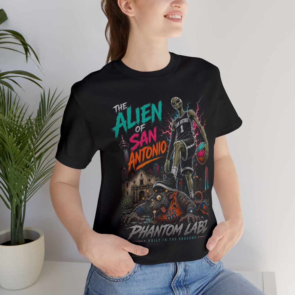 Alien of San Antonio Basketball T-Shirt -Phantom Labz Sports Tee