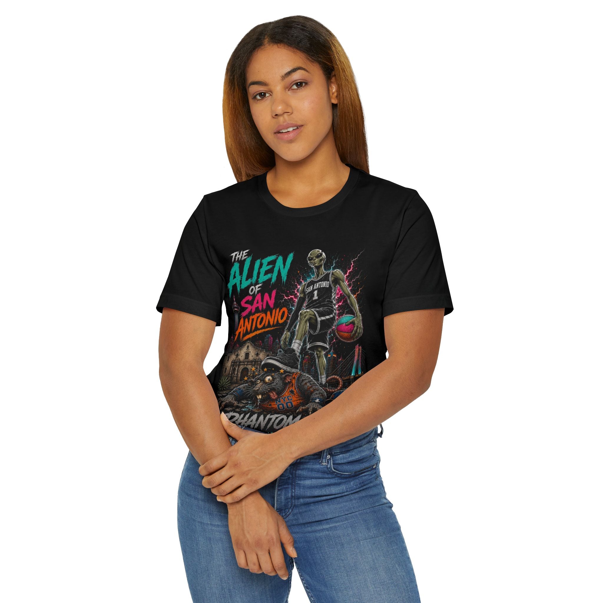 Alien of San Antonio Basketball T-Shirt -Phantom Labz Sports Tee