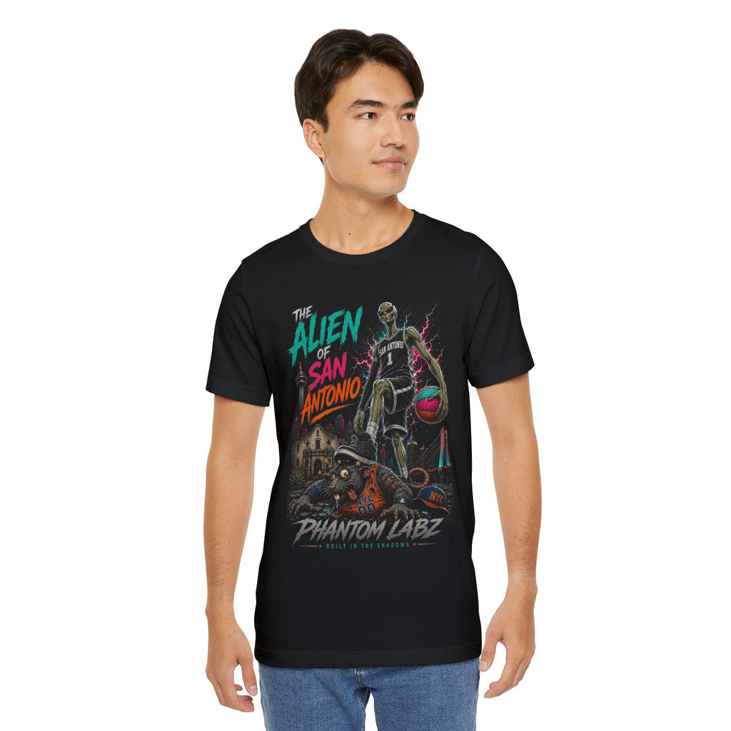 Alien of San Antonio Basketball T-Shirt -Phantom Labz Sports Tee