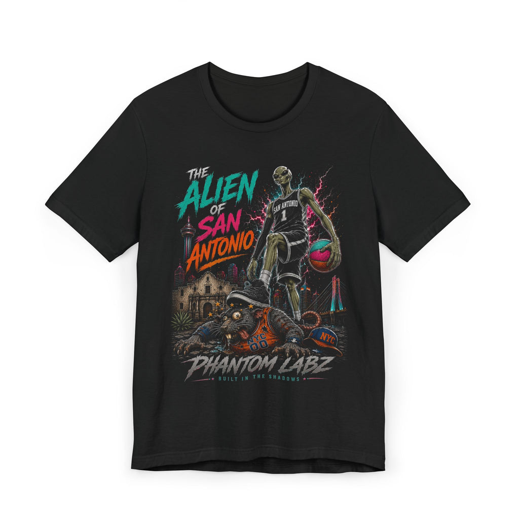 Alien of San Antonio Basketball T-Shirt -Phantom Labz Sports Tee